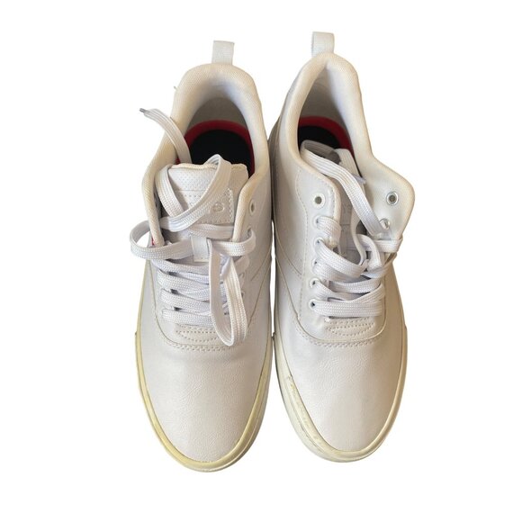 Levi’s Men’s Lance Mens Faux Leather Perforated Casual Sneakers White Size 9.5 N - Picture 1 of 5